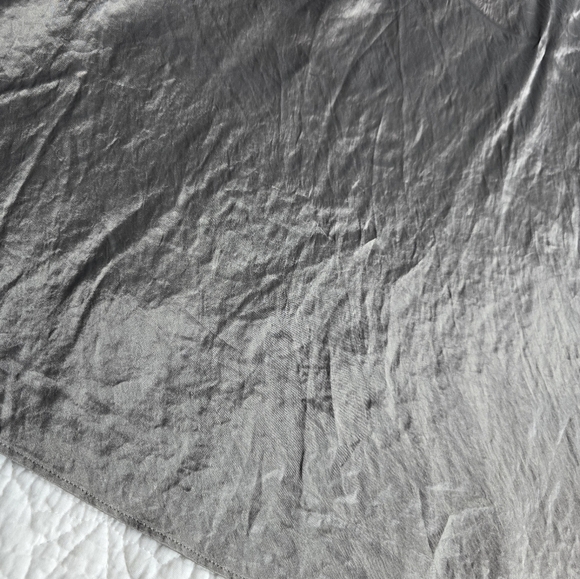 Aritzia Babaton Gunmetal Grey Midi Satin Slip Skirt - Picture 3 of 9